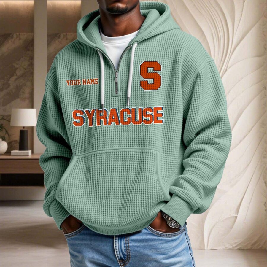 Syracuse Orange Waffelstrick-Hoodie – Bild 8