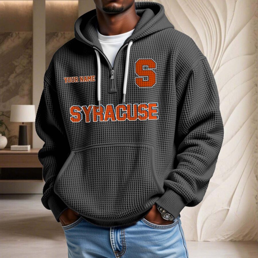 Syracuse Orange Waffelstrick-Hoodie – Bild 2