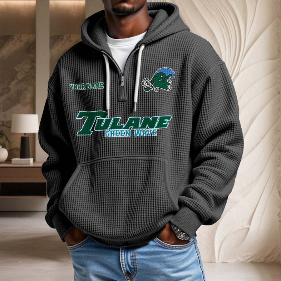 Tulane Green Wave Waffelstrick-Hoodie – Bild 2