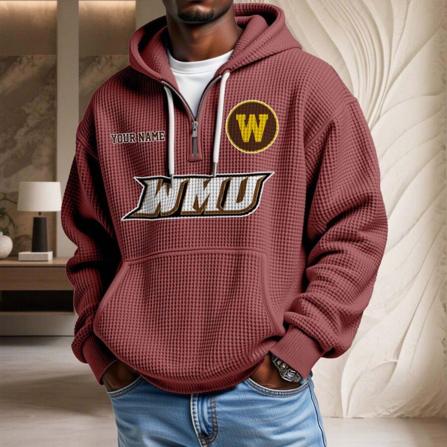 Western Michigan Broncos Waffelstrick-Hoodie – Bild 4