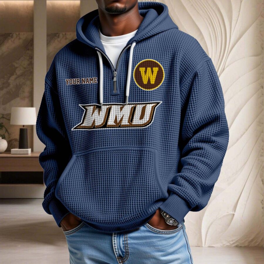 Western Michigan Broncos Waffelstrick-Hoodie – Bild 5