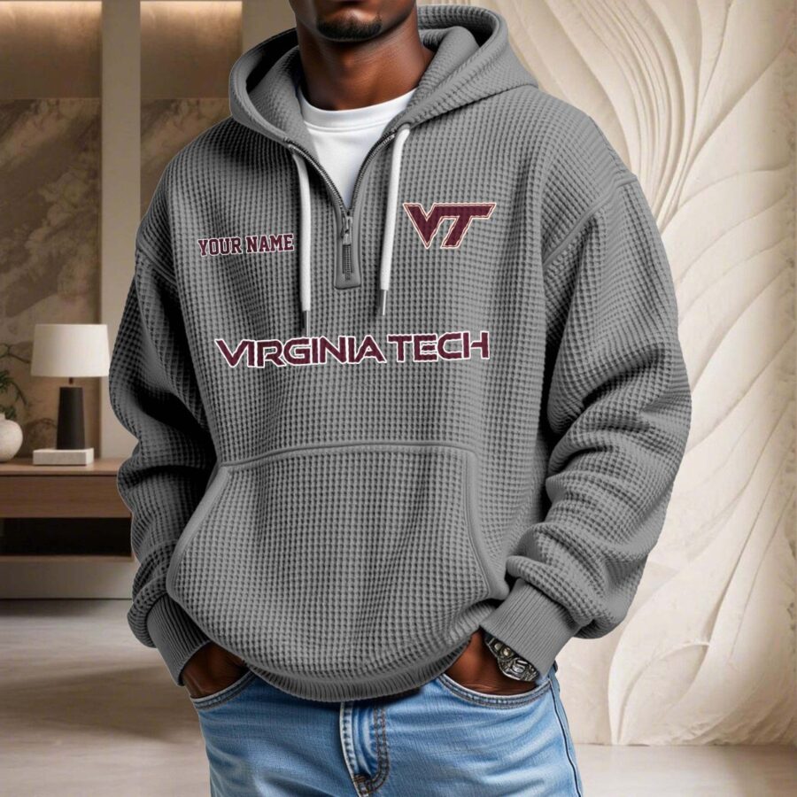 Virginia Tech Hokies Waffelstrick-Hoodie – Bild 6