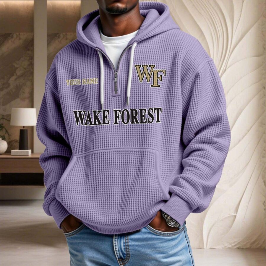 Wake Forest Demon Deacons Waffelstrick-Hoodie – Bild 10
