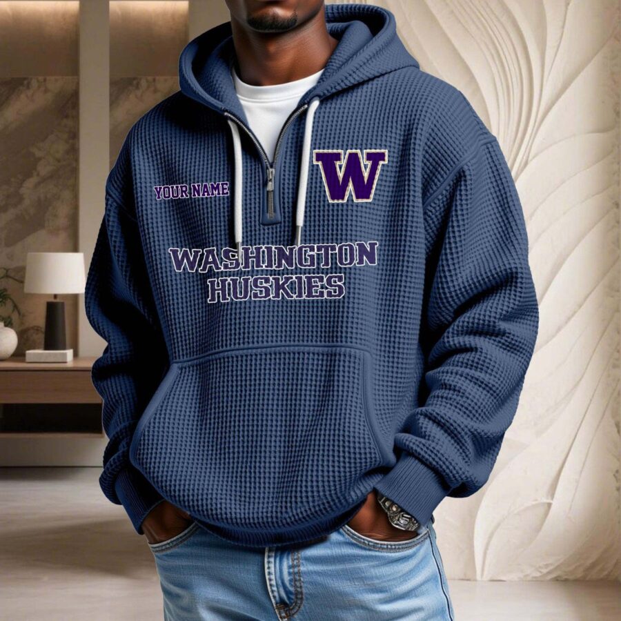 Washington Huskies Waffelstrick-Hoodie – Bild 5