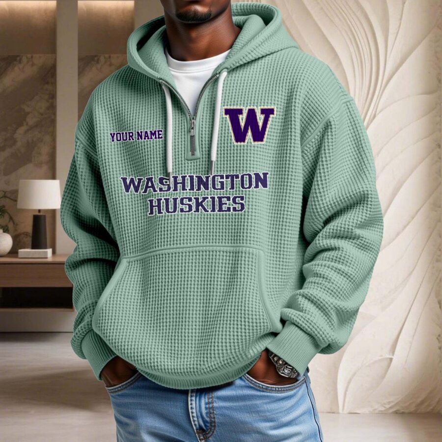 Washington Huskies Waffelstrick-Hoodie – Bild 9