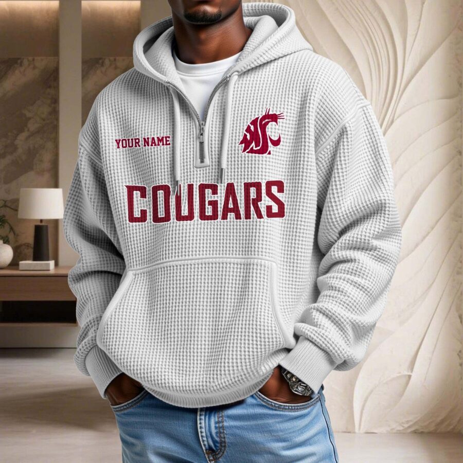 Washington State Cougars Waffelstrick-Hoodie – Bild 3