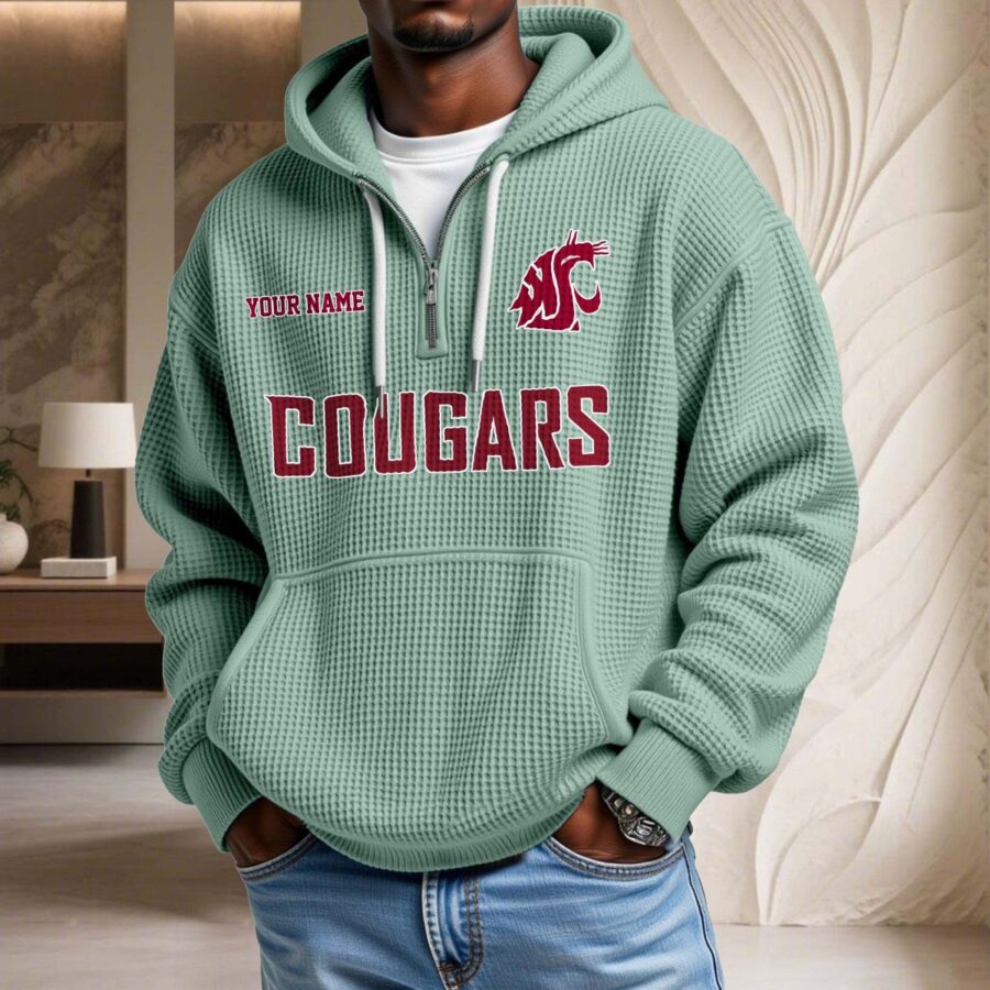 Washington State Cougars Waffelstrick-Hoodie – Bild 8