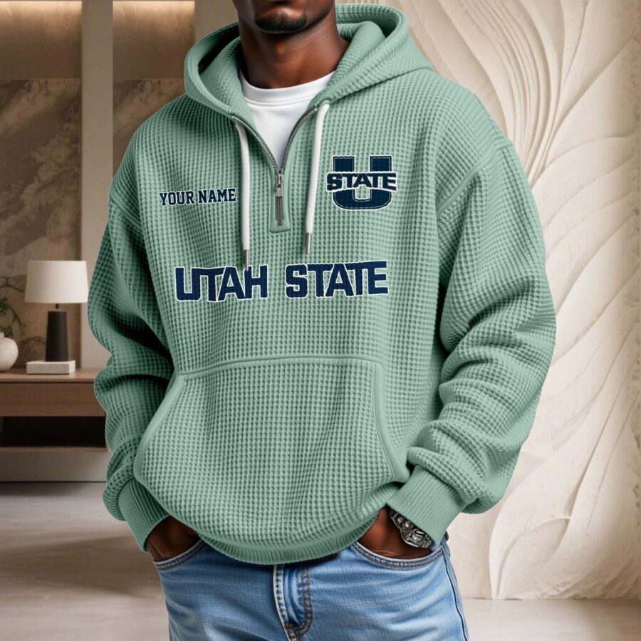 Utah State Aggies Waffelstrick-Hoodie – Bild 8