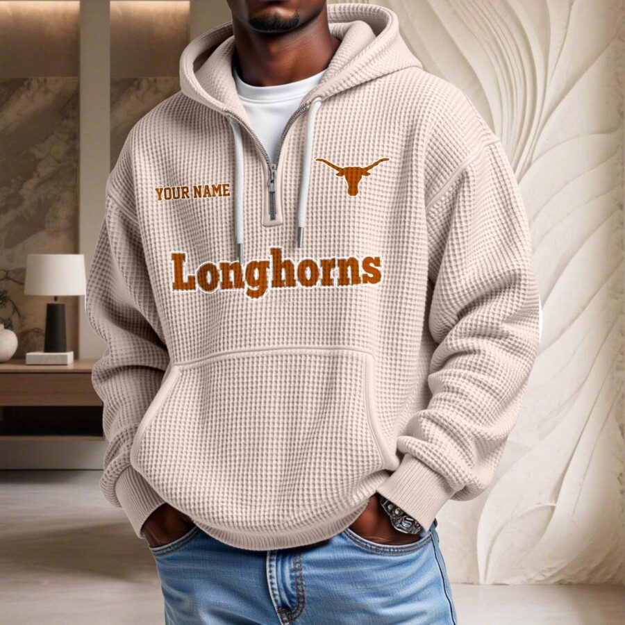 Texas Longhorns Waffelstrick-Hoodie – Bild 5