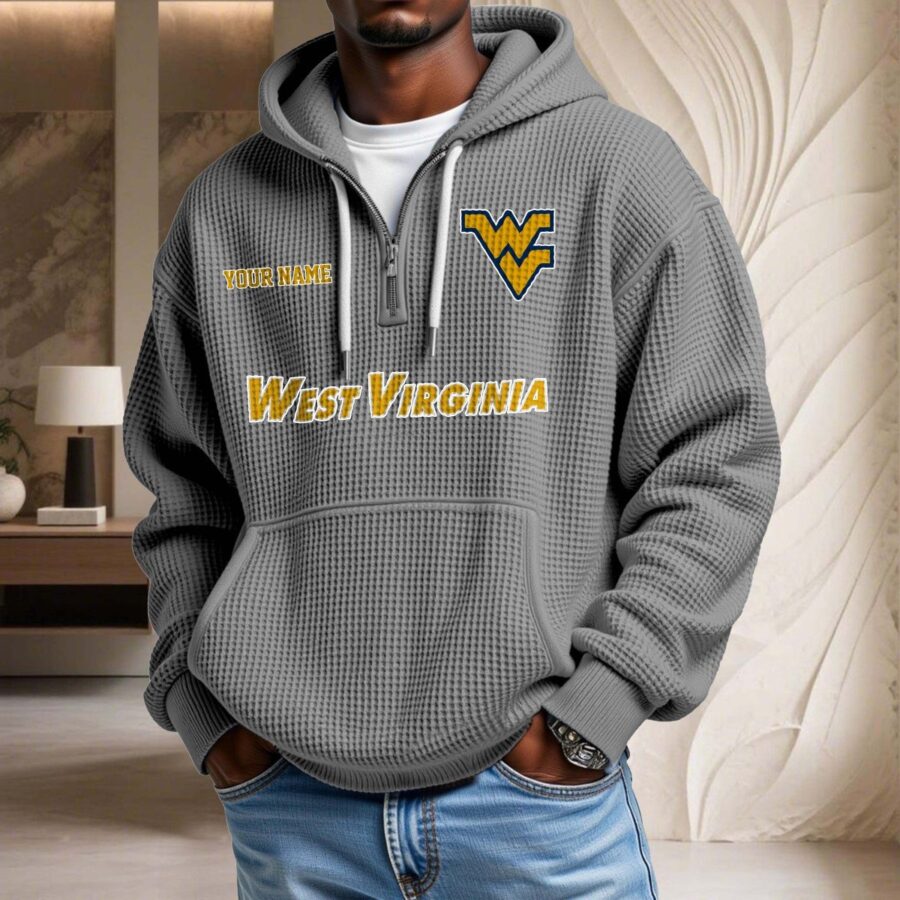 West Virginia Mountaineers Waffelstrick-Hoodie – Bild 6