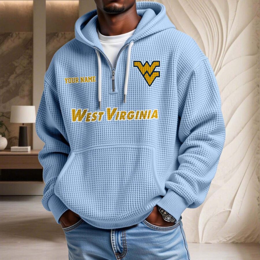 West Virginia Mountaineers Waffelstrick-Hoodie – Bild 7