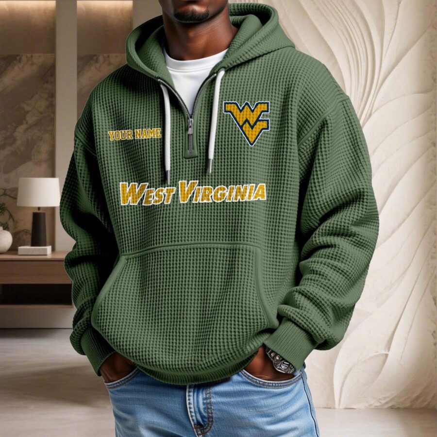 West Virginia Mountaineers Waffelstrick-Hoodie – Bild 9