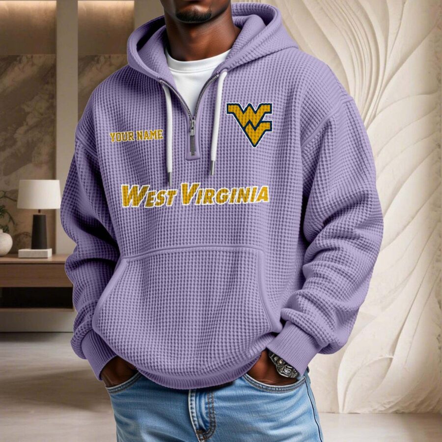 West Virginia Mountaineers Waffelstrick-Hoodie – Bild 10