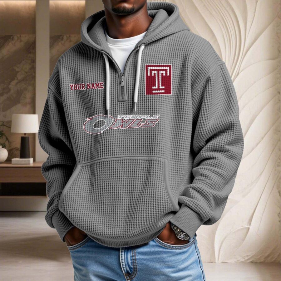 Temple Owls Primary Waffelstrick-Hoodie – Bild 6