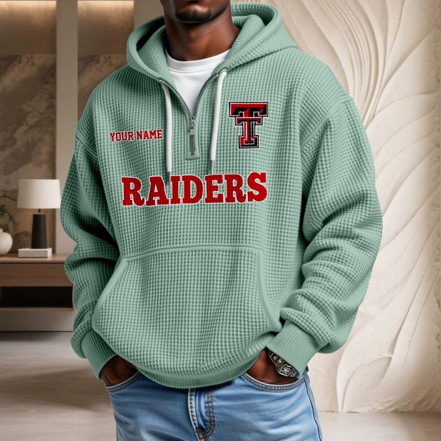 Texas Tech Red Raiders Waffelstrick-Hoodie – Bild 8