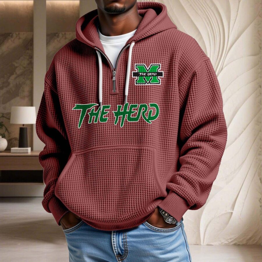 Marshall Thundering Herd Waffelstrick-Hoodie – Bild 3