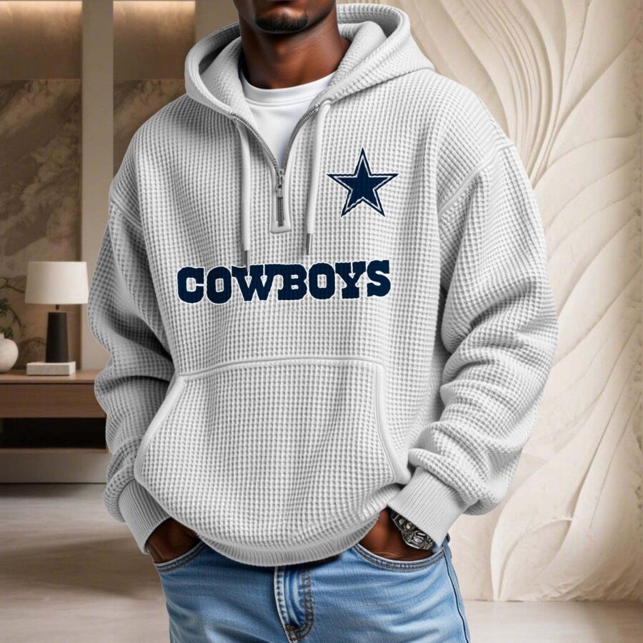 Dallas Cowboys Waffelstrick-Hoodie – Bild 3