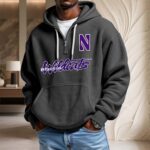 Northwestern Wildcats Waffelstrick-Hoodie