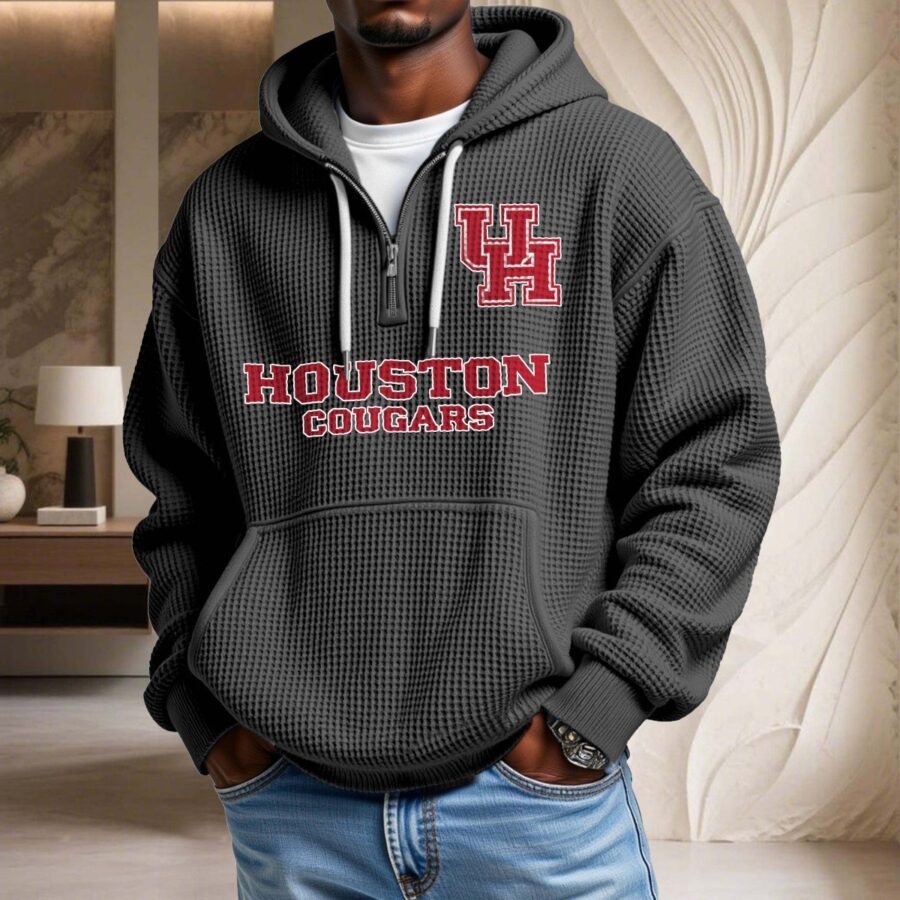 Houston Cougars Waffelstrick-Hoodie – Bild 2