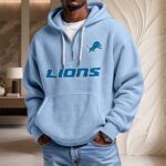 Detroit Lions Waffelstrick-Hoodie