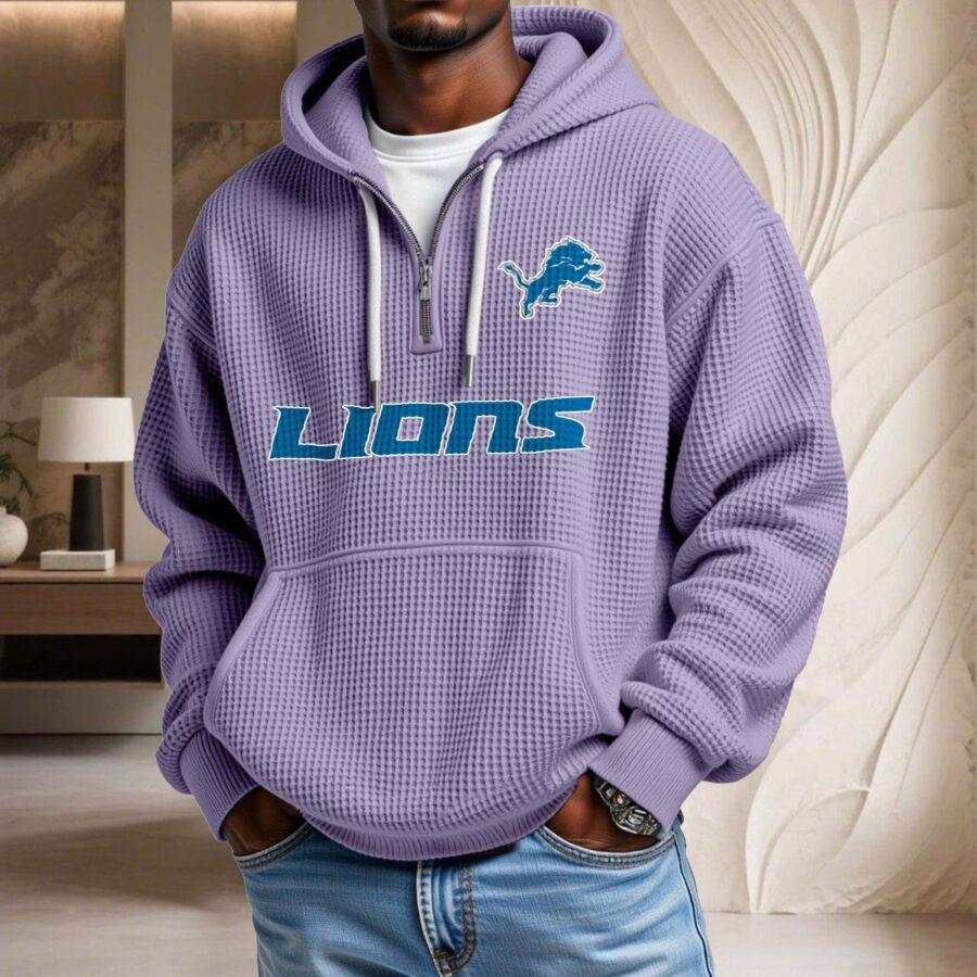 Detroit Lions Waffelstrick-Hoodie – Bild 10