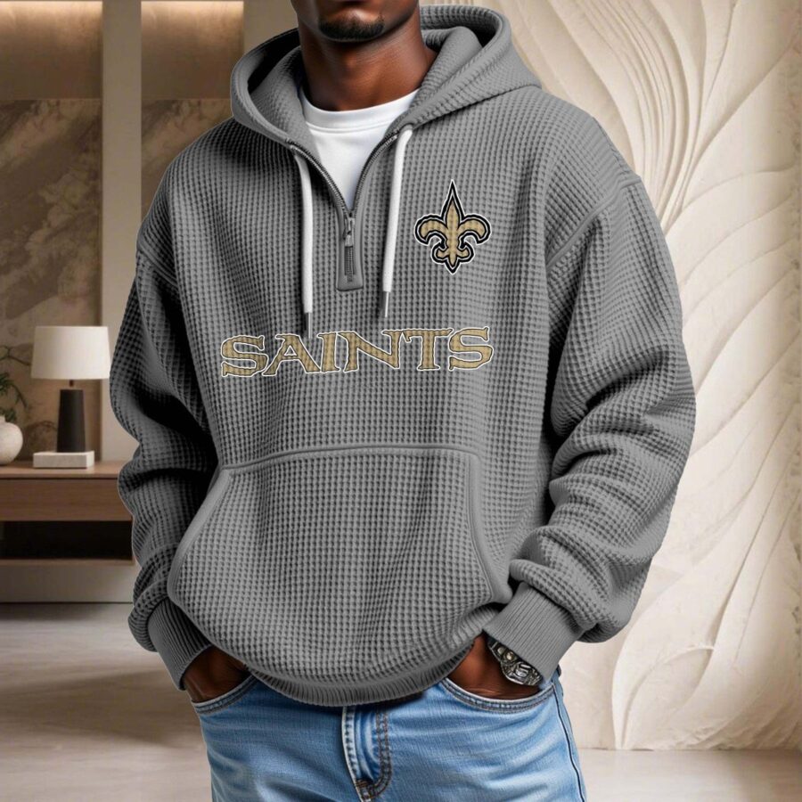 New Orleans Saints Waffelstrick-Hoodie – Bild 6