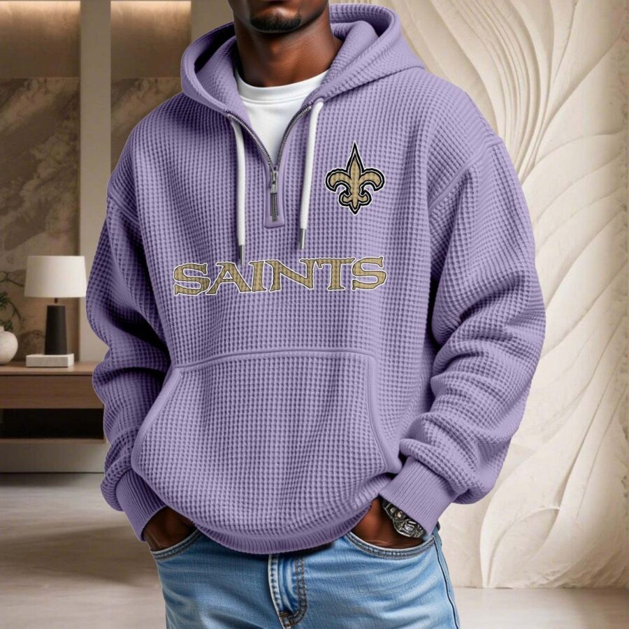 New Orleans Saints Waffelstrick-Hoodie – Bild 10