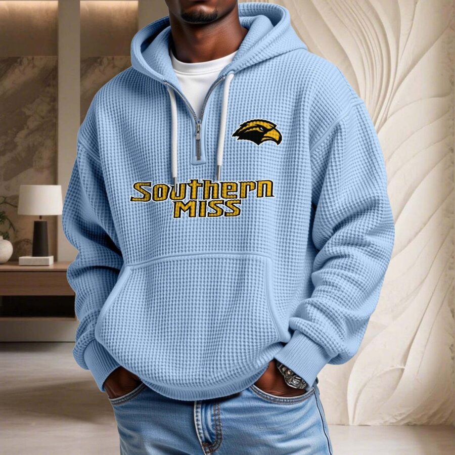Southern Miss Golden Eagles Waffelstrick-Hoodie – Bild 7