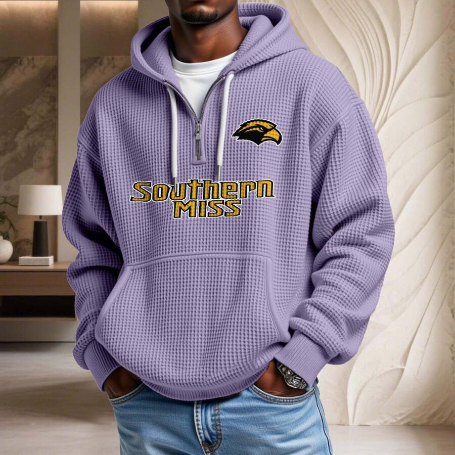 Southern Miss Golden Eagles Waffelstrick-Hoodie – Bild 10