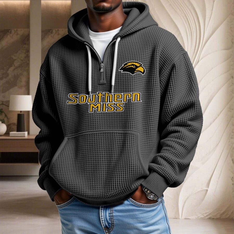 Southern Miss Golden Eagles Waffelstrick-Hoodie – Bild 2