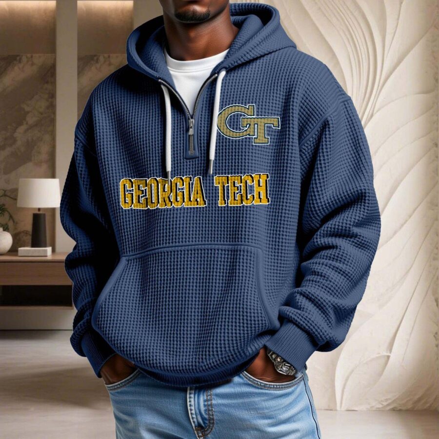 Georgia Tech Yellow Jackets Waffelstrick-Hoodie – Bild 4
