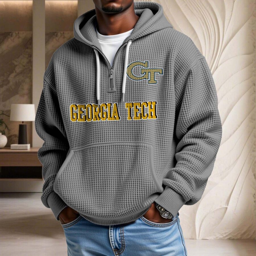 Georgia Tech Yellow Jackets Waffelstrick-Hoodie – Bild 6
