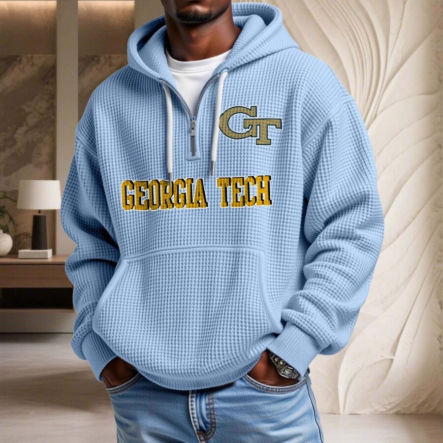 Georgia Tech Yellow Jackets Waffelstrick-Hoodie – Bild 7