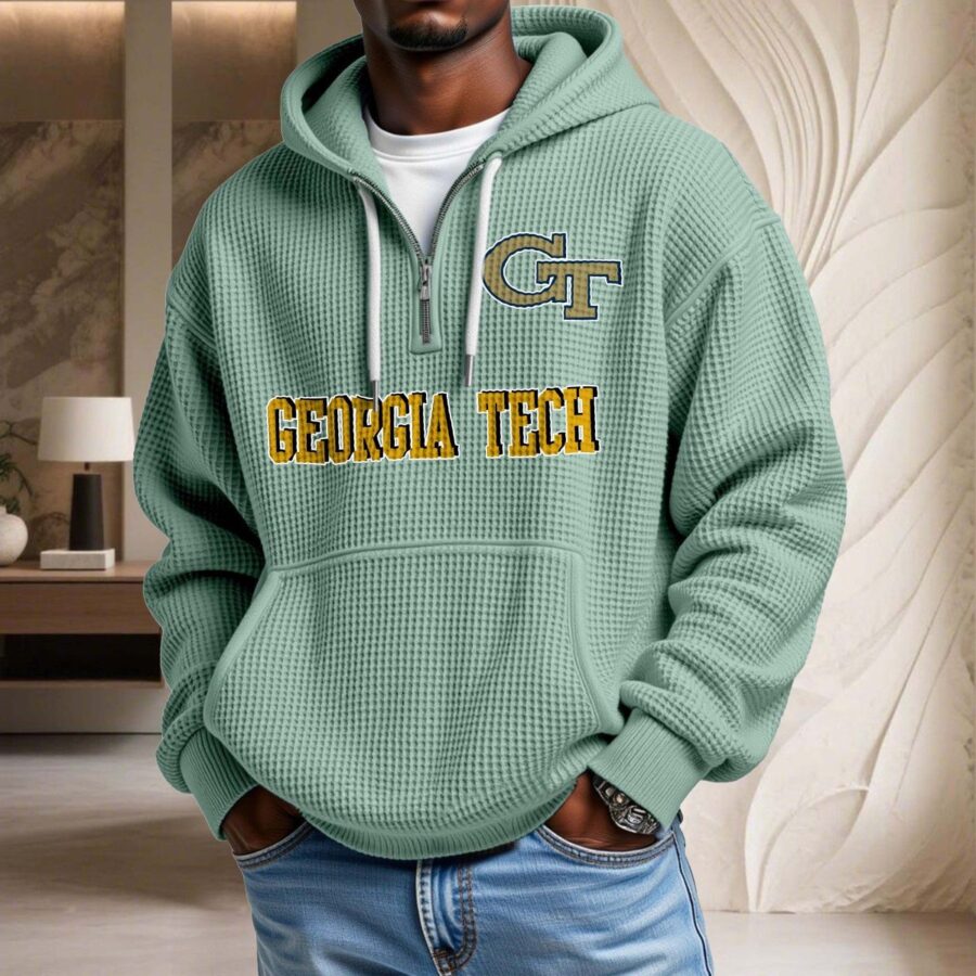 Georgia Tech Yellow Jackets Waffelstrick-Hoodie – Bild 8