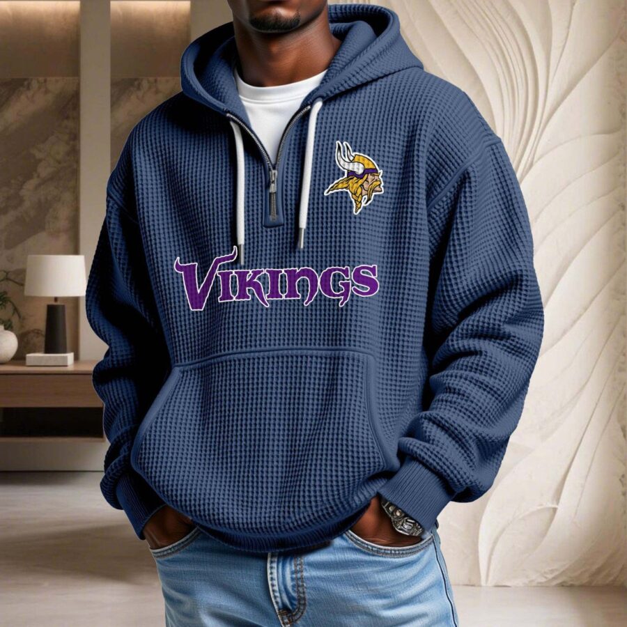 Minnesota Vikings Waffelstrick-Hoodie – Bild 4