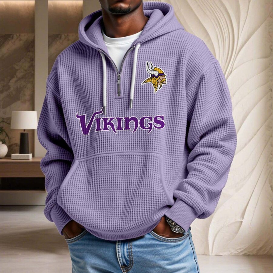 Minnesota Vikings Waffelstrick-Hoodie – Bild 10