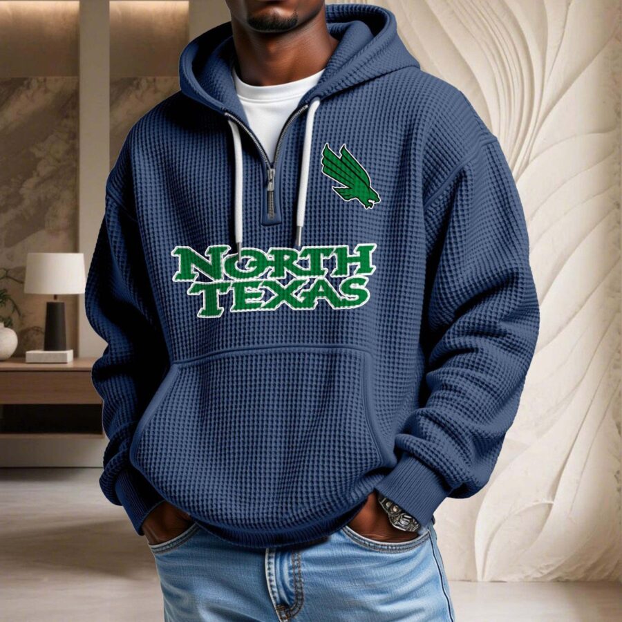 North Texas Mean Green Waffelstrick-Hoodie – Bild 5