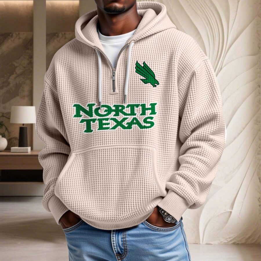 North Texas Mean Green Waffelstrick-Hoodie – Bild 6