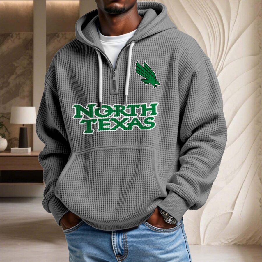 North Texas Mean Green Waffelstrick-Hoodie – Bild 7