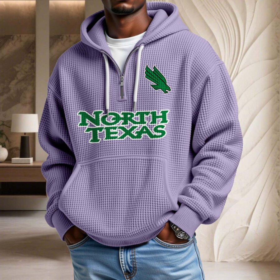 North Texas Mean Green Waffelstrick-Hoodie – Bild 10