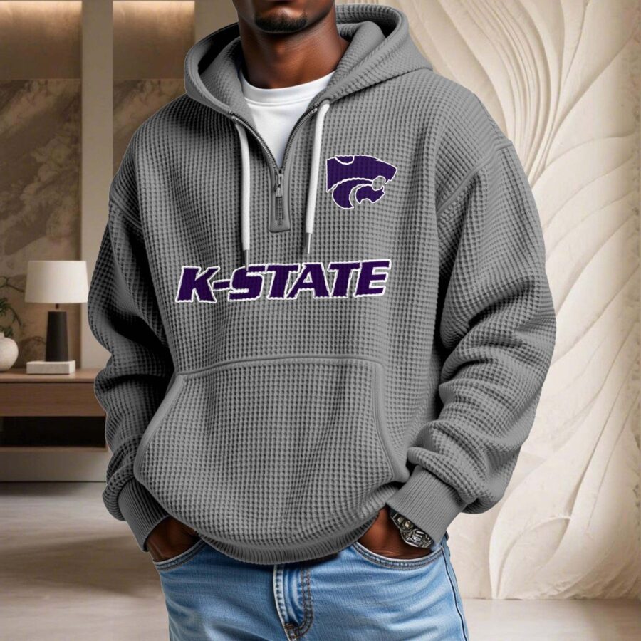 Kansas State Wildcats Waffelstrick-Hoodie – Bild 7