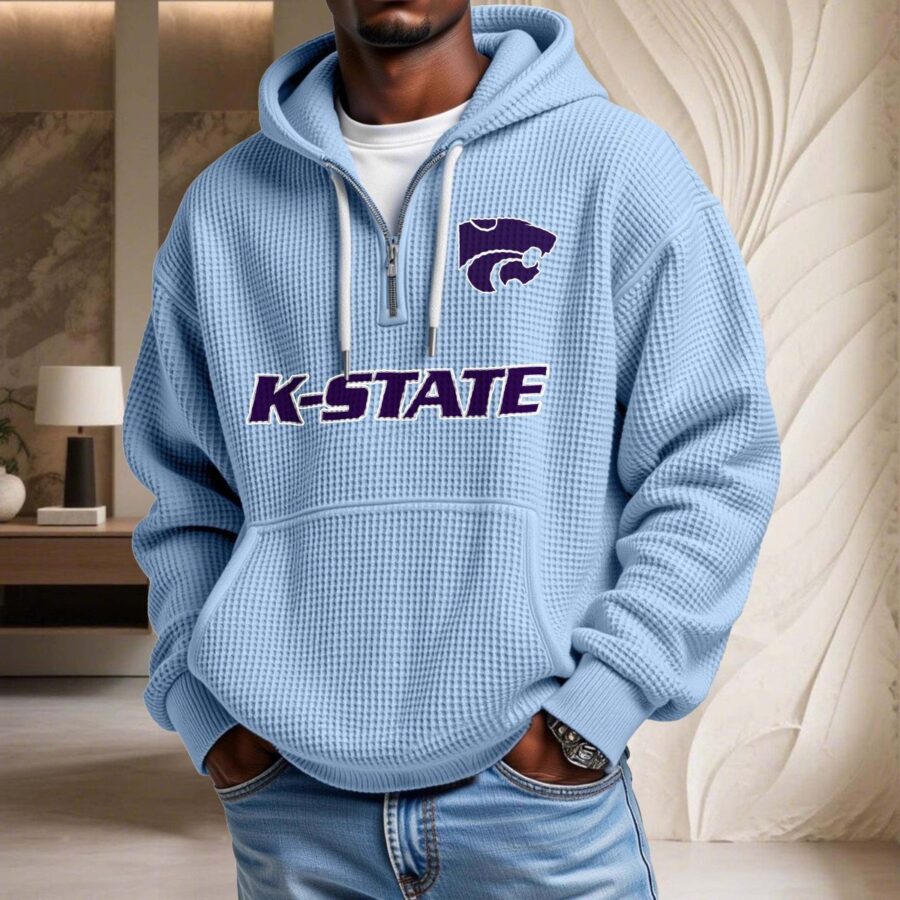 Kansas State Wildcats Waffelstrick-Hoodie – Bild 8