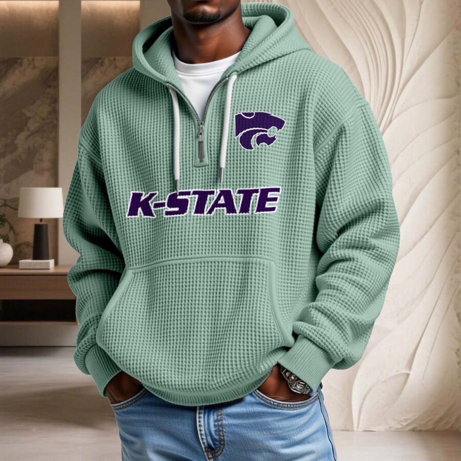 Kansas State Wildcats Waffelstrick-Hoodie – Bild 9
