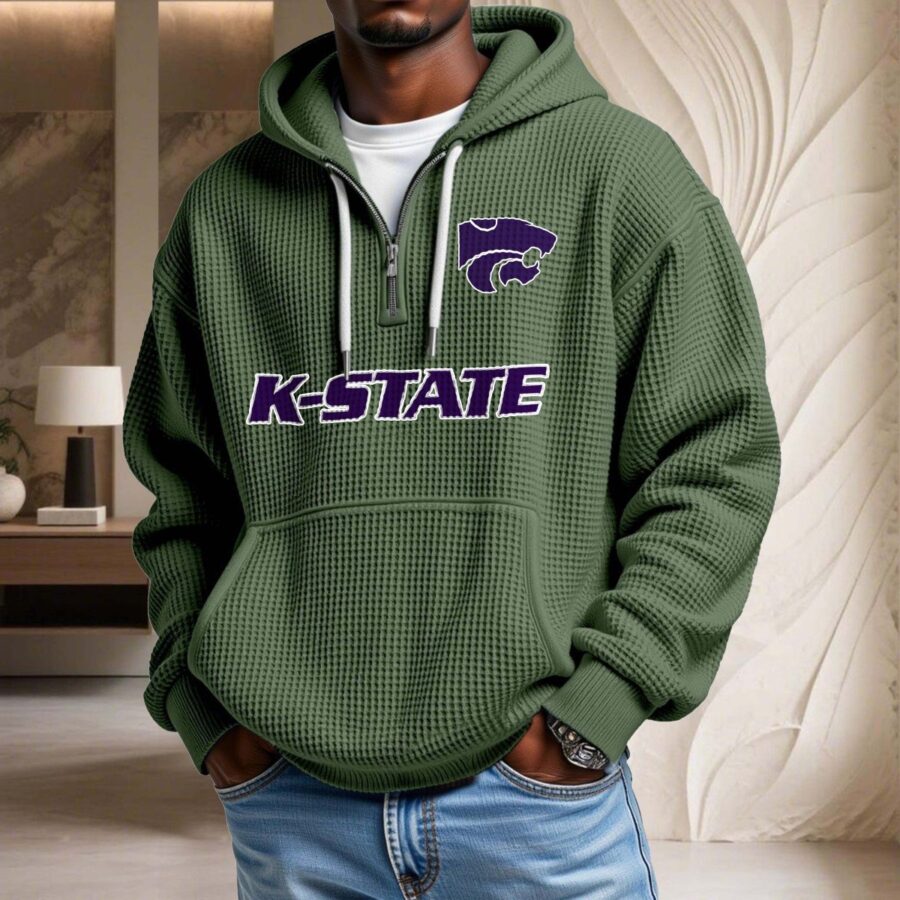 Kansas State Wildcats Waffelstrick-Hoodie – Bild 10