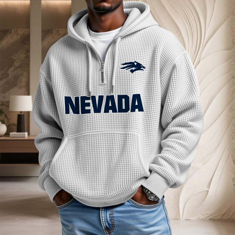 Nevada Wolf Pack Waffelstrick-Hoodie – Bild 3