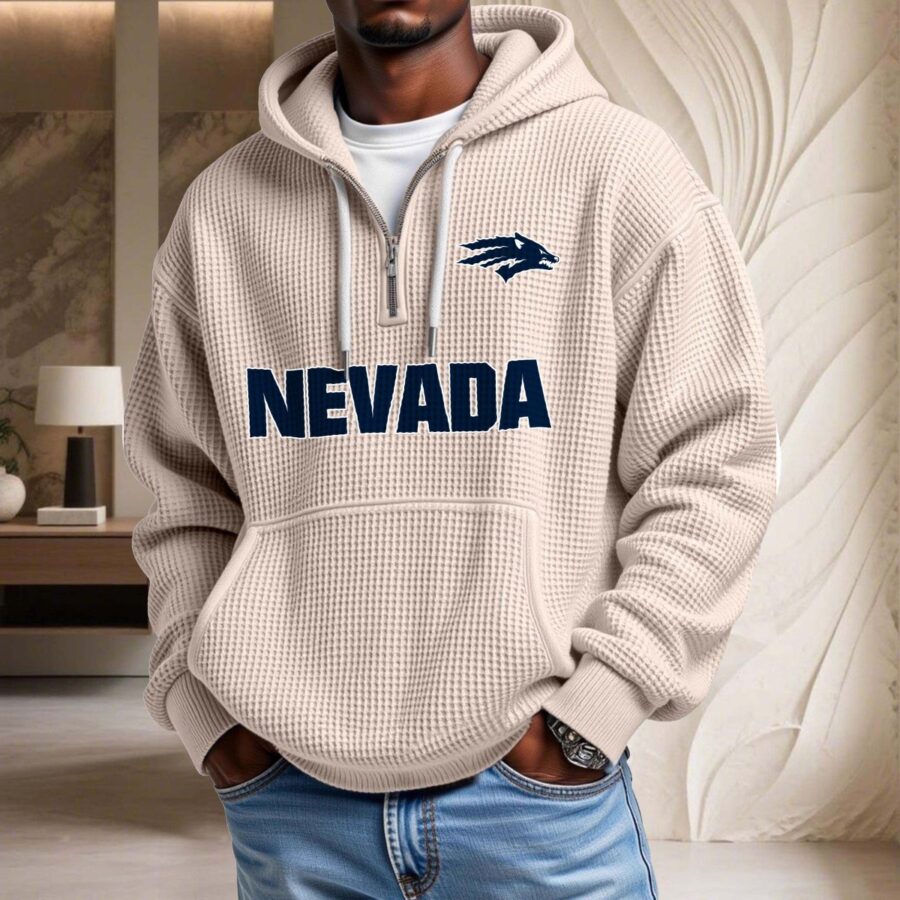 Nevada Wolf Pack Waffelstrick-Hoodie – Bild 5