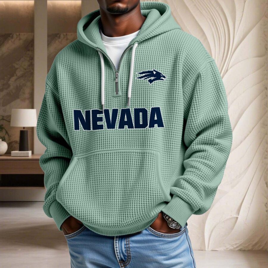 Nevada Wolf Pack Waffelstrick-Hoodie – Bild 8