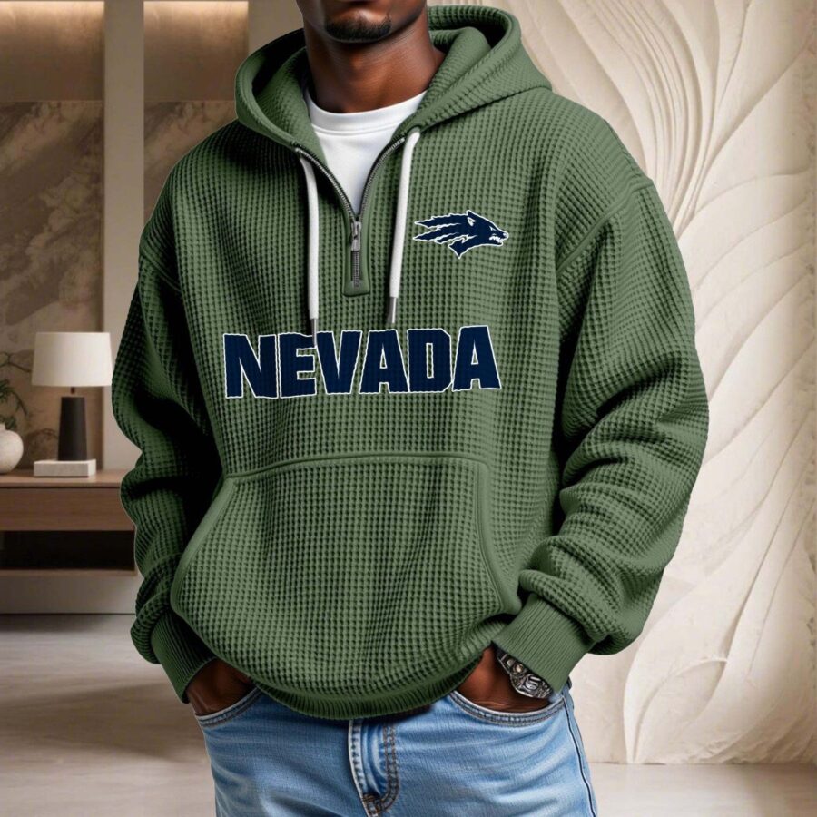Nevada Wolf Pack Waffelstrick-Hoodie – Bild 9