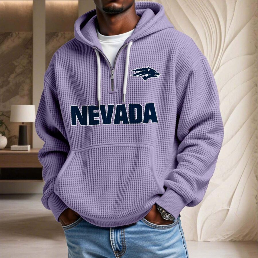 Nevada Wolf Pack Waffelstrick-Hoodie – Bild 10