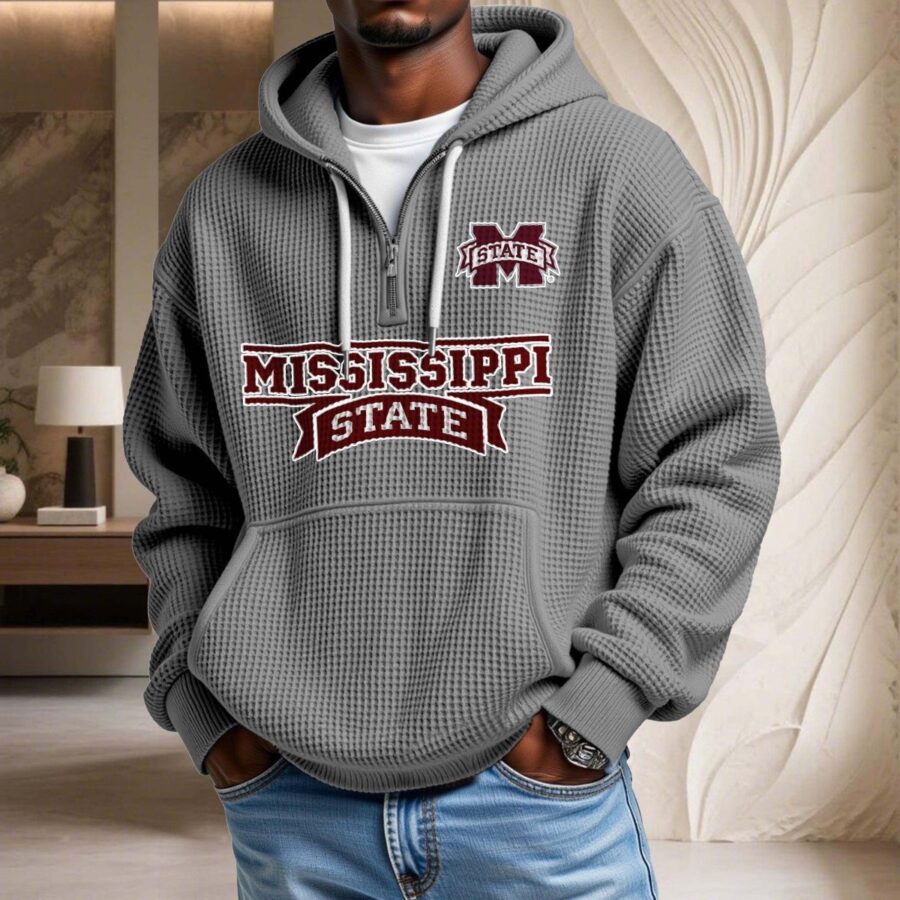 Mississippi State Bulldogs Waffelstrick-Hoodie – Bild 6